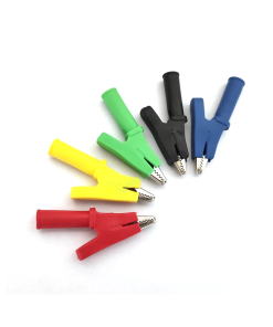 PINZA COCODRILO AISLADA PARA CONECTOR BANANA 4MM VERDE