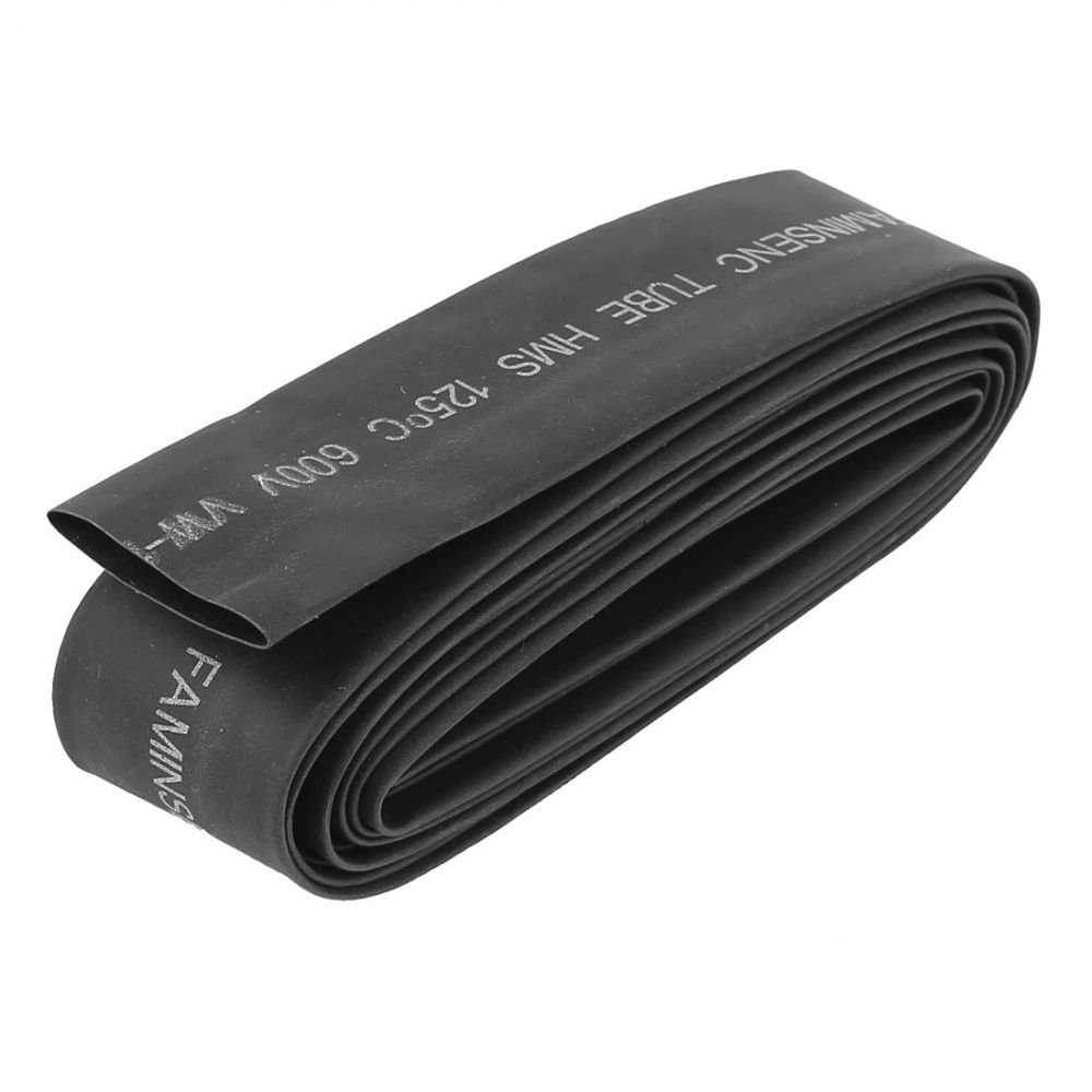 1 METRO FUNDA TERMORETRACTIL NEGRO 12 MM