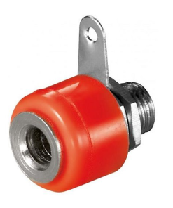 Conector banana hembra rojo