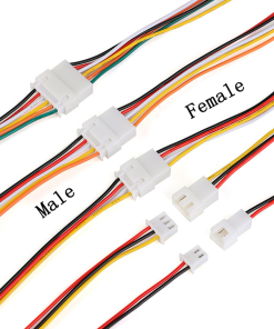 2x Pareja Cable conector XH 2.54mm macho y hembra 5 pin carga de batería JST 20CM 1007-26 AWG REF2070