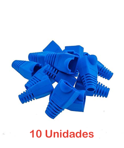 10x Pack Fundas Conectores Ethernet RJ45 de Red, Alta Calidad Clavija Azul